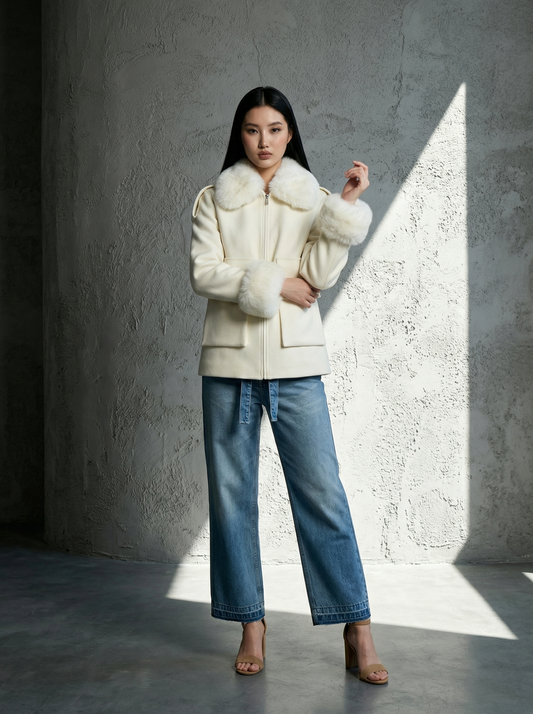 Seraphell Luxe Faux Fur Collar Jacket